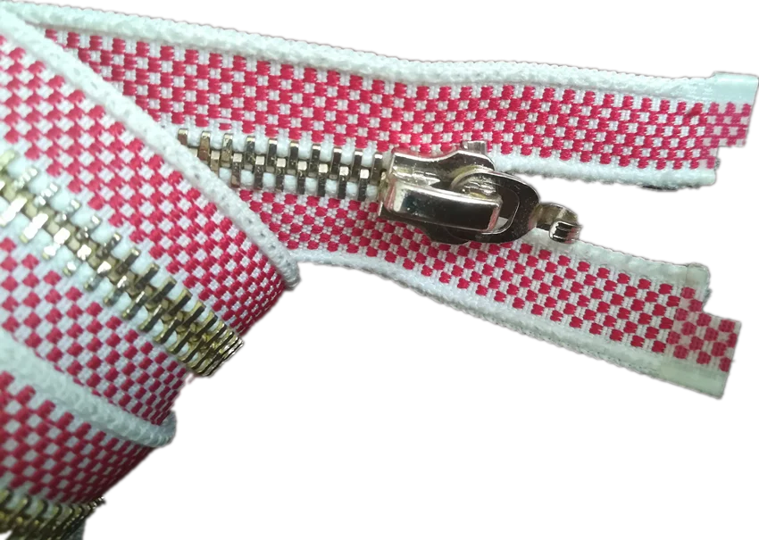 Fashion #5 metal fancy zipper light gold thickness colorful tape