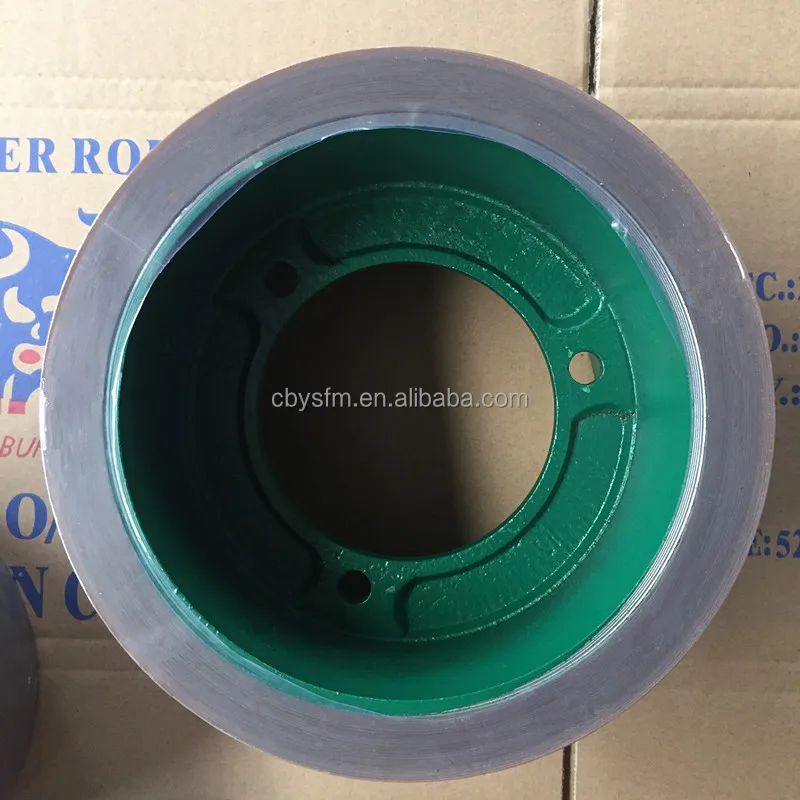 
6' NBR dehusking rubber rice rolls on iron drum 