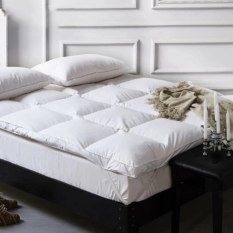 Hotel Supplier White Feather Down Hotel Microfiber Mattress Topper