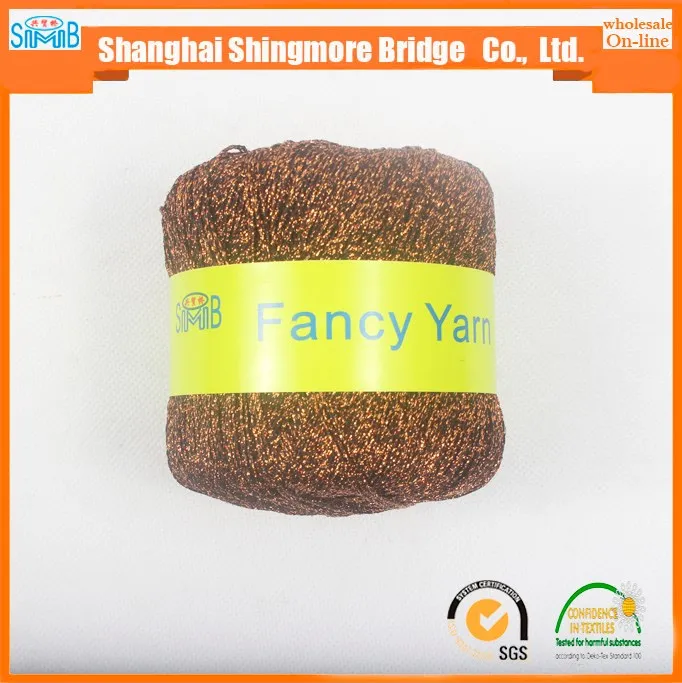Китай fancy yarn производителя shanghai smb дешевая распродажа высокое качество металлической нити для вязания