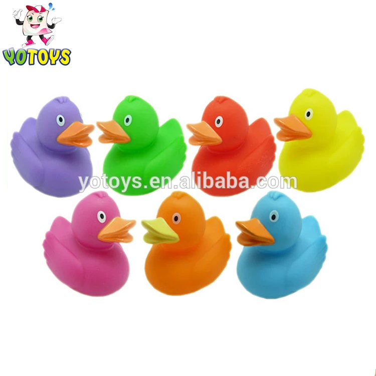  Custom Blue Rubber Small Little Plastic Ducks Floating squeaky beach water shower Bath Fun Toy for