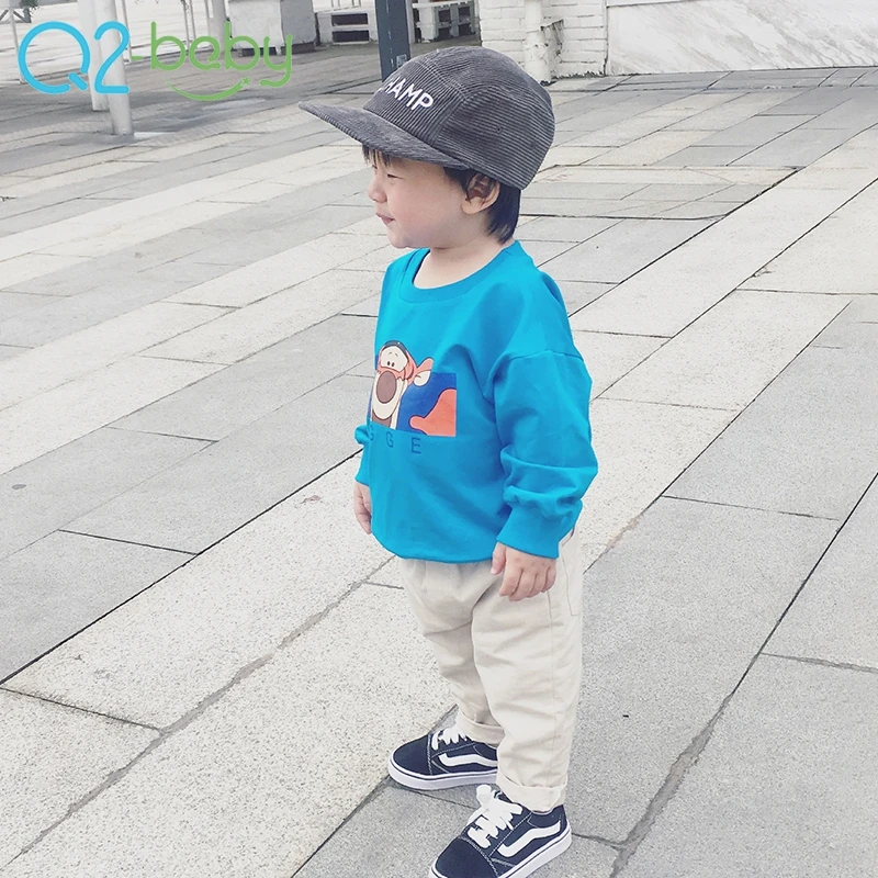 
Fashion autumn toddlers cartoon pattern o-neck long sleeve baby sweatshirts 2320 