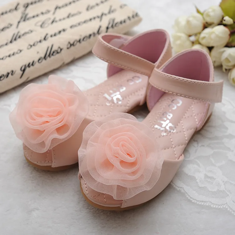 B10956A Girls shoes 2016 wholesale manufacturer flat kids shoes