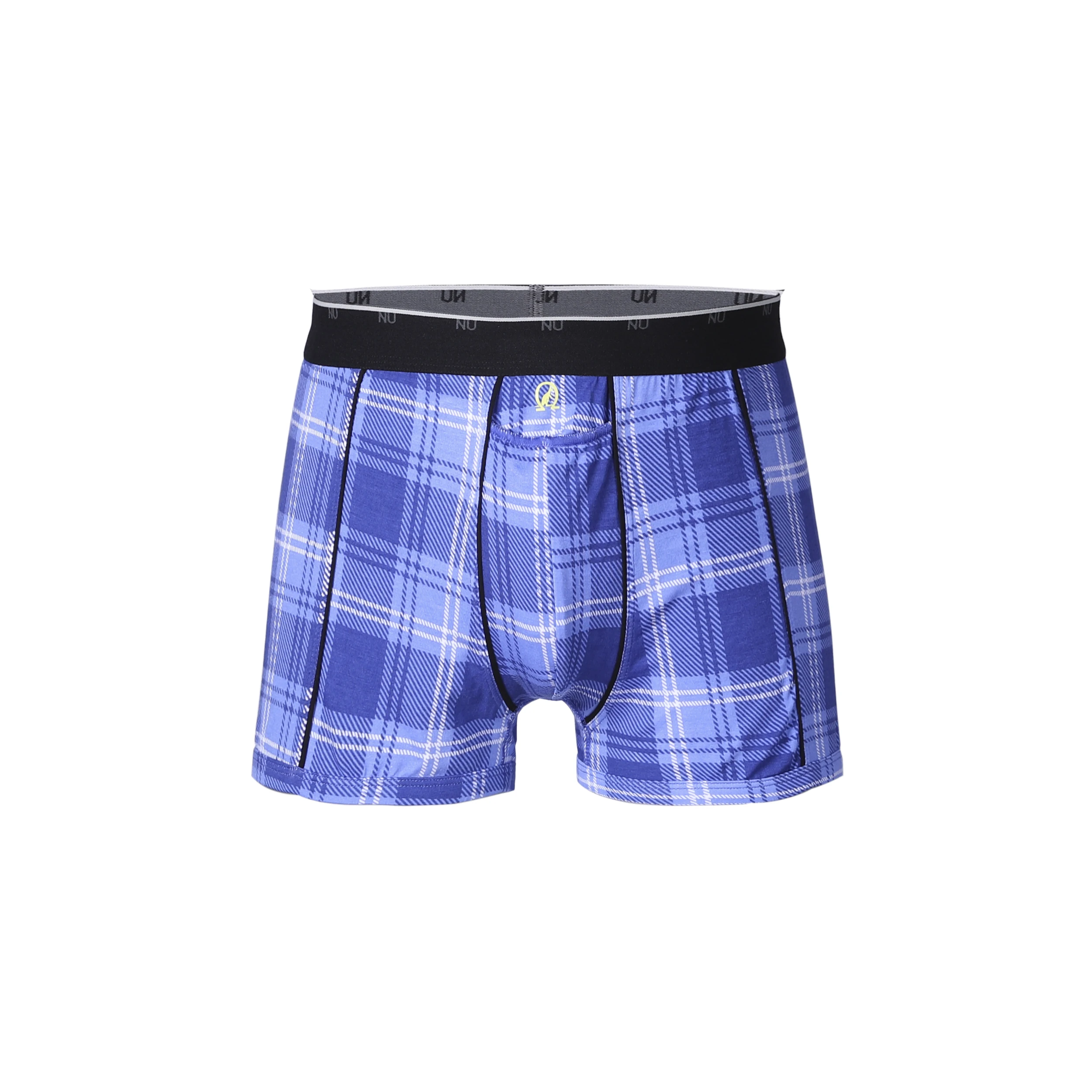 Hot selling boxer briefs elastic waistband  mens underwear with blue