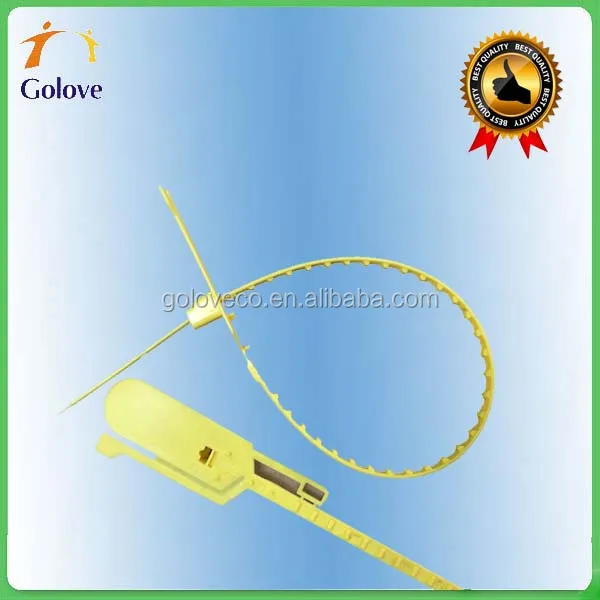Yellow plastic security seal lock with Serial number