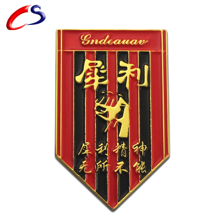 New design club 3d metal soccer pin badge