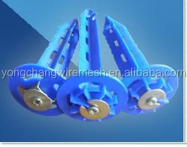 Insulation dowel with plastic cap insulation supporting pin with plastic red cap, insulation anchor