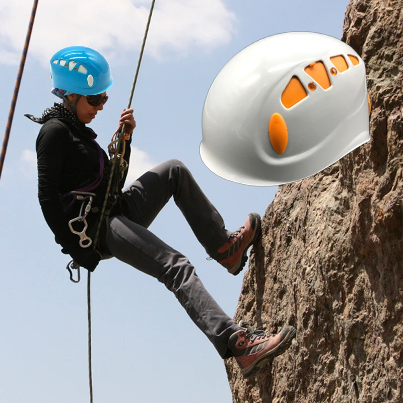 
Outdoor Safety Rock Climbing Helmet Tree Rigging Mountaineering Caving Rappelling Rescue Fall Arrest Hard Hat Gear Equipment 