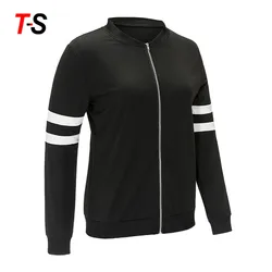 Custom simple long sleeve bomber jacket moto jacke women coat