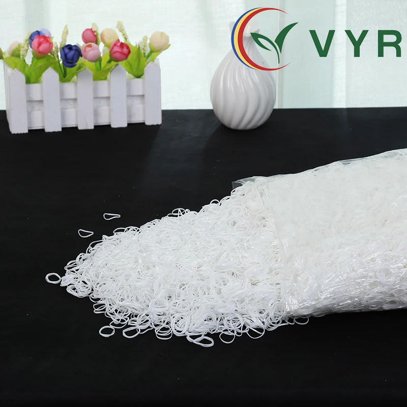 VYR 8024 white color bands 30KG/BAG China supplier high quality color large tpu hair elastics hair accessories
