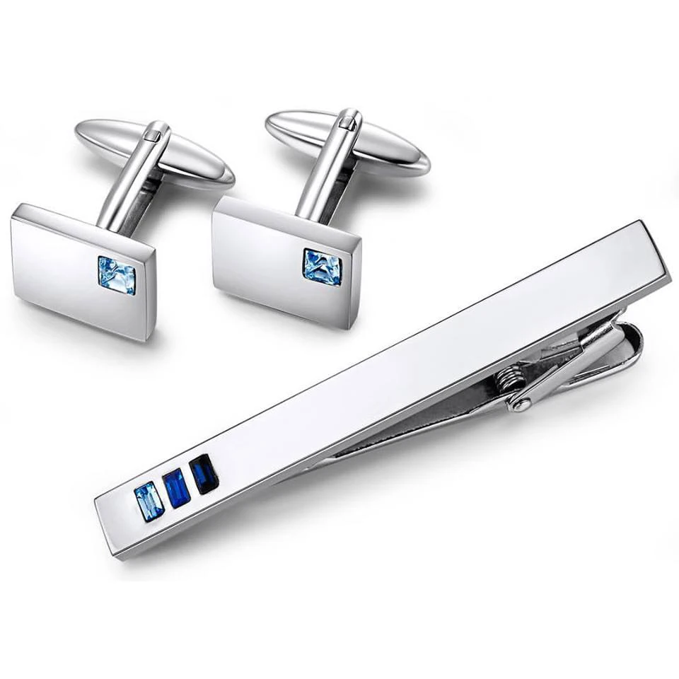 
Mens Cufflinks Titanium / Stainless Steel Cufflink Custom Tie Pins and Cufflinks Sets 