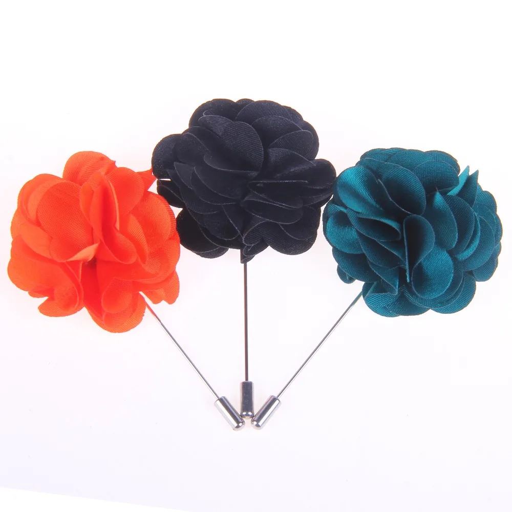 Custom China high level fabric flower lapel pins