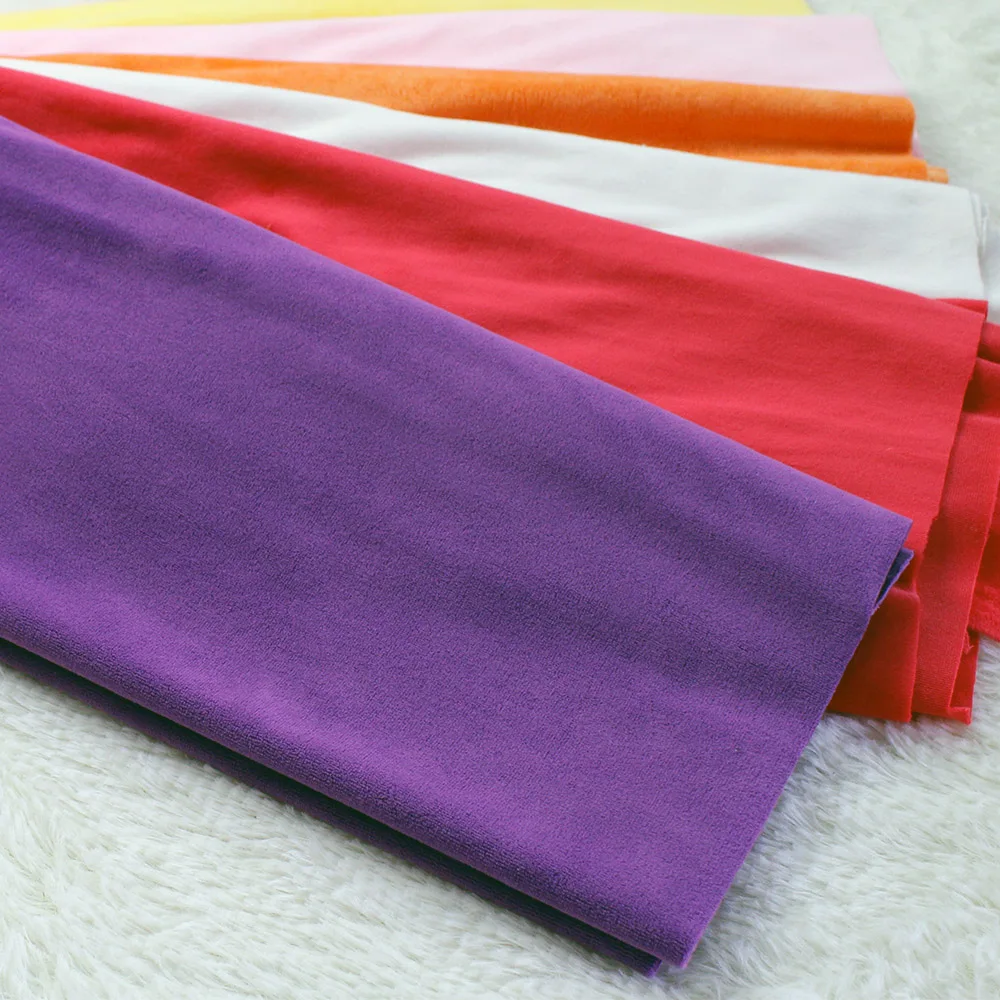 Short plush fabric soft fabric in autumn and winter pure color fabric factory wholesale HT-PSVDF-A