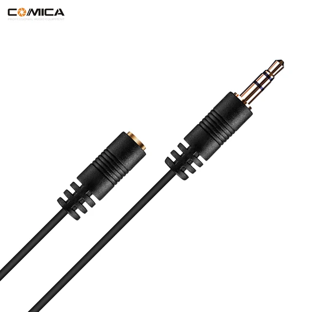 COMICA Female 3.5mm Audio Cable Converter Microphone Cable Adapter for Canon, for Sony, for Nikon cameras TRRS-TRS Adapter