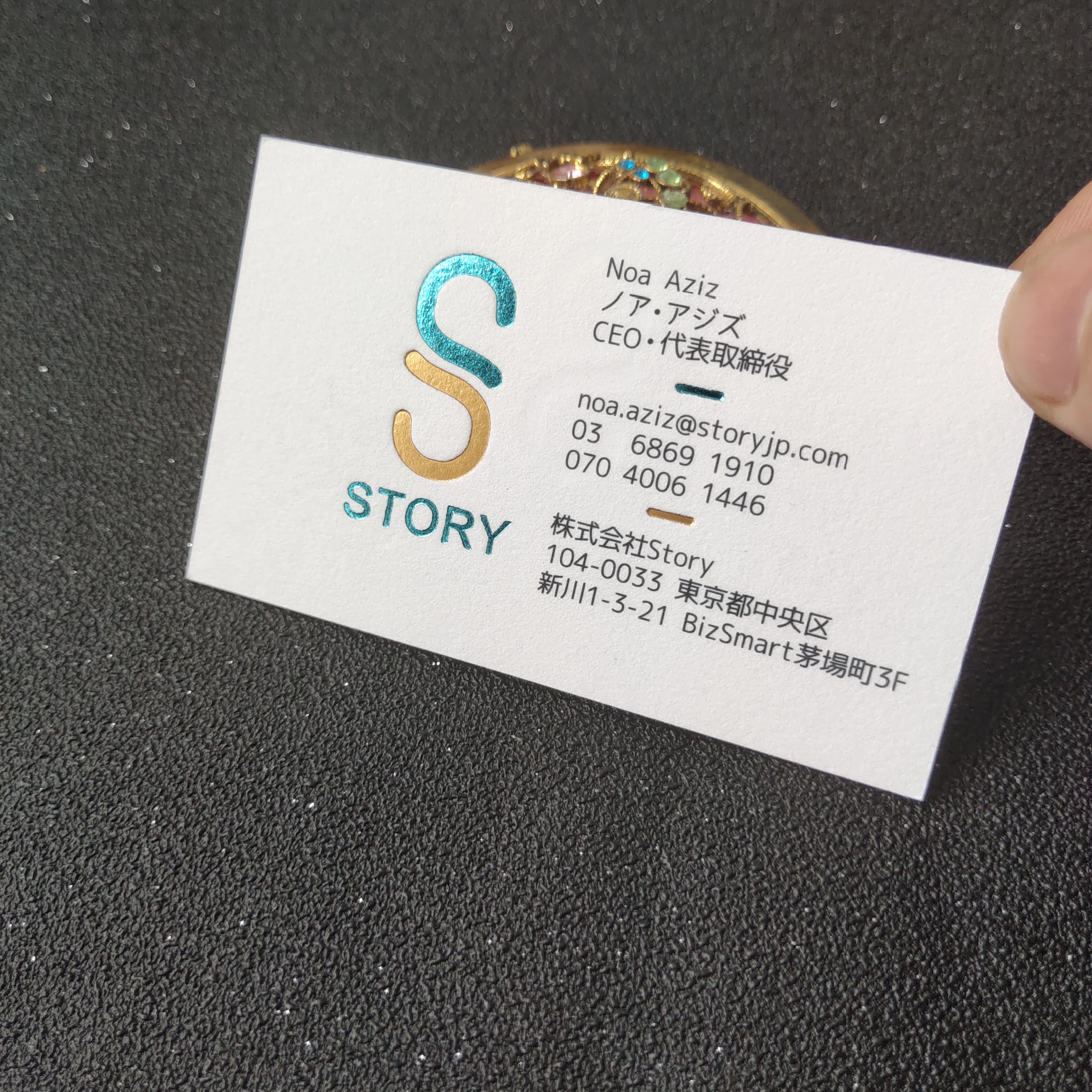 600gsm cotton paper rose gold foil stamping debossed business card printing