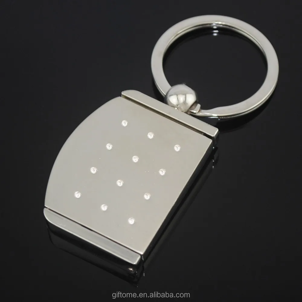 Promotion Picture Insert Frame Key Chain Holder Ring Keyring Decoration DIY Gifts Zinc Alloy Silver Metal Photo Frame Keychain