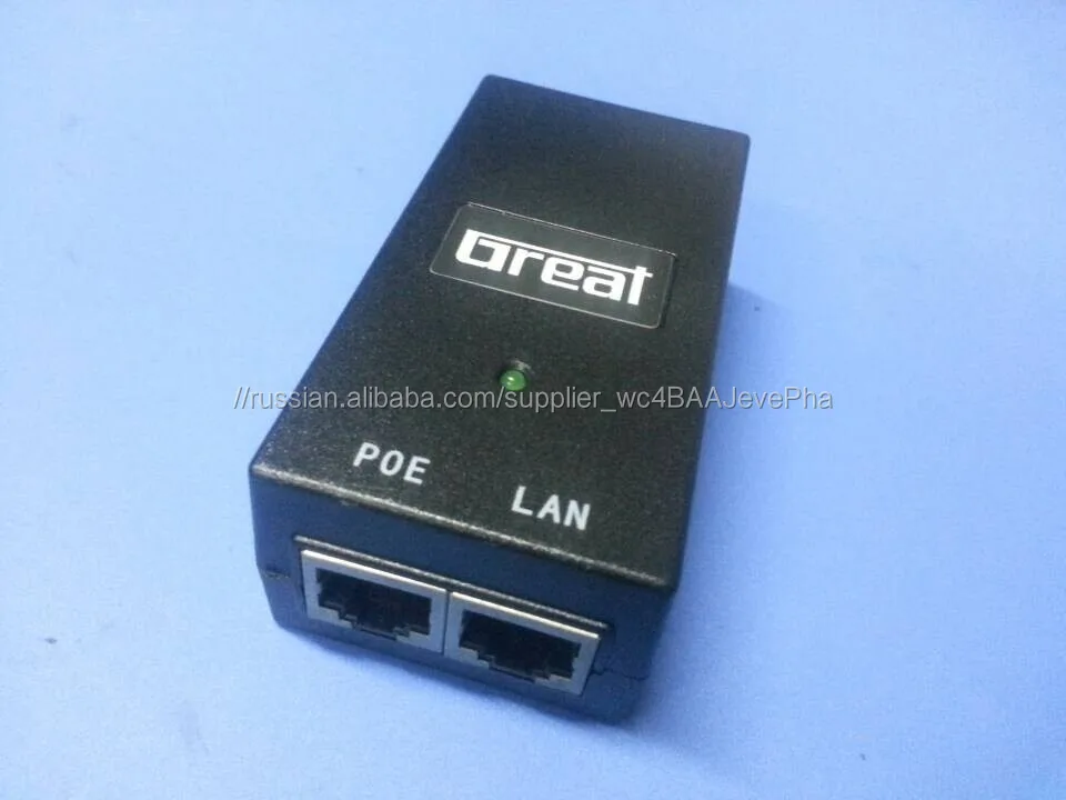 PoE инжектор 12Vdc адаптер PoE пассивный сплиттер PoE для камеры CCTV / PoE коммутатор / IP-телефон