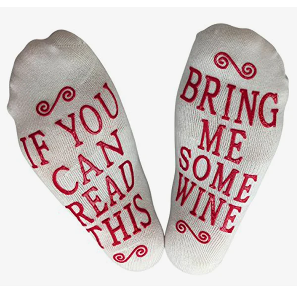 Design Own Combed Cotton Custom Grip Socks, If You Can Read This Bring Me Non Slip Socks With Grips