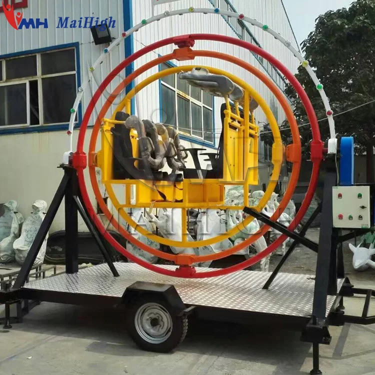 Wholesale space ring 2/4 /6 seats mobile trailer mounted gyroscope for sale