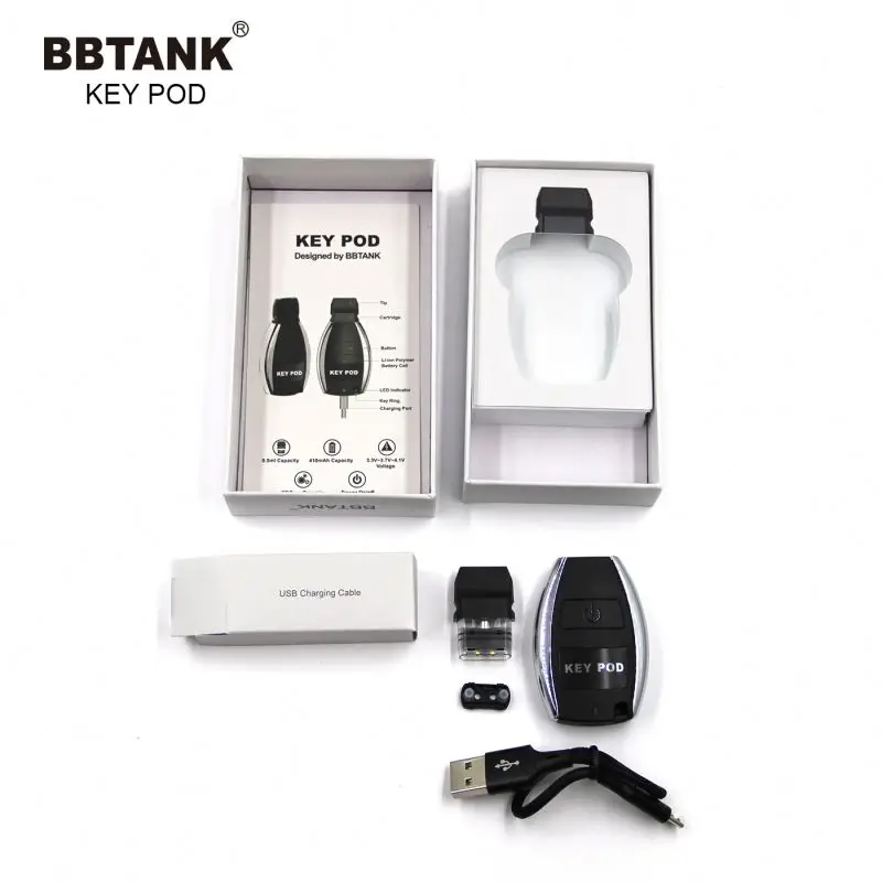 
2019 new 2019 New Arrivals Mini Cbd Pod Vape Ceramic BBTANK key fob CBD vape pod 