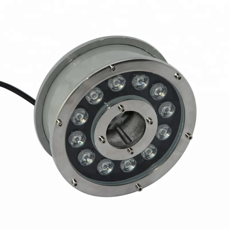 Stainless Steel DC24V DMX RGB IP68 Donut Ring LED Underwater Light Underwater LED Donut Pond Ring Lights