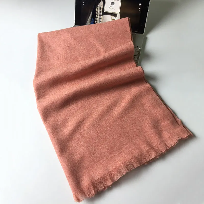 100% Cashmere Solid Color Shawls Kashmir Pashmina Scarf