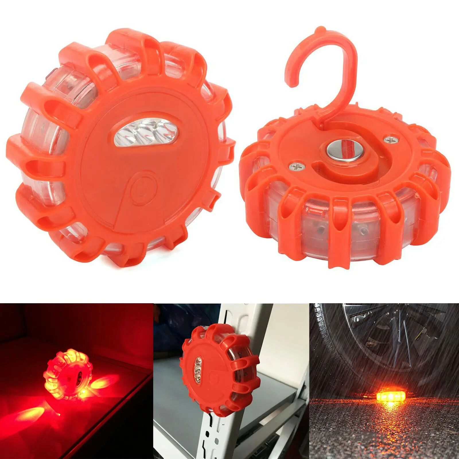 
Emergency LED Road Flare Traffic Beacon Light Security Warning Lamp Lantern Car Boat For Vehicles With Battery Operated 