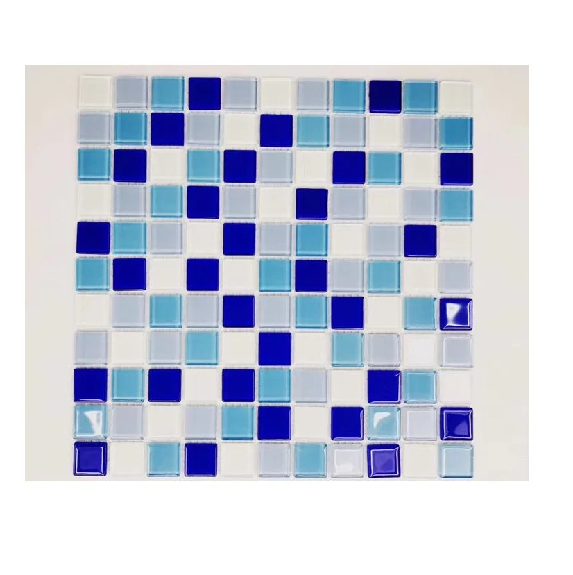 
Factory price flexible glass mosaic tile 300x300mm mosaic tile for swimming pool 