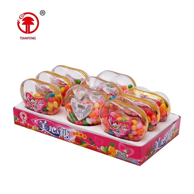 Wholesale heart candy shaped box wedding favors gifts heart fruity candy jelly bean