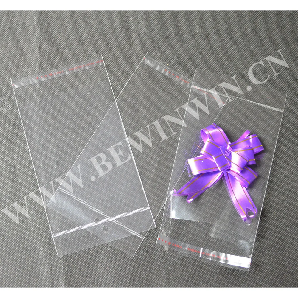 Custom manufacturers polybag cellophane plastic poly self adhesive opp clear bags