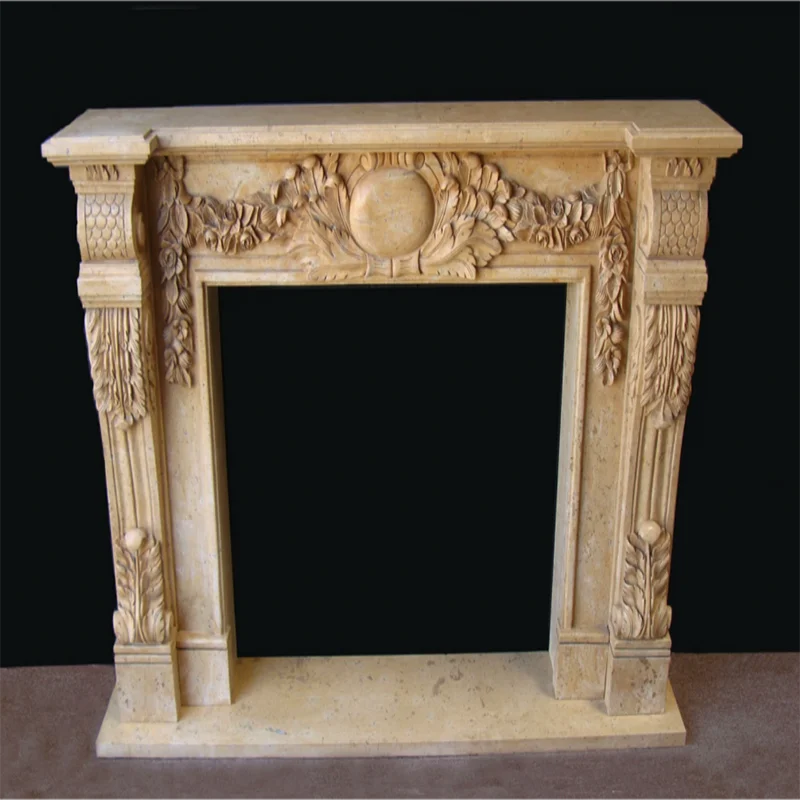 2017 Popular Furniture Decoration Indoor Marble Fireplace Mantel