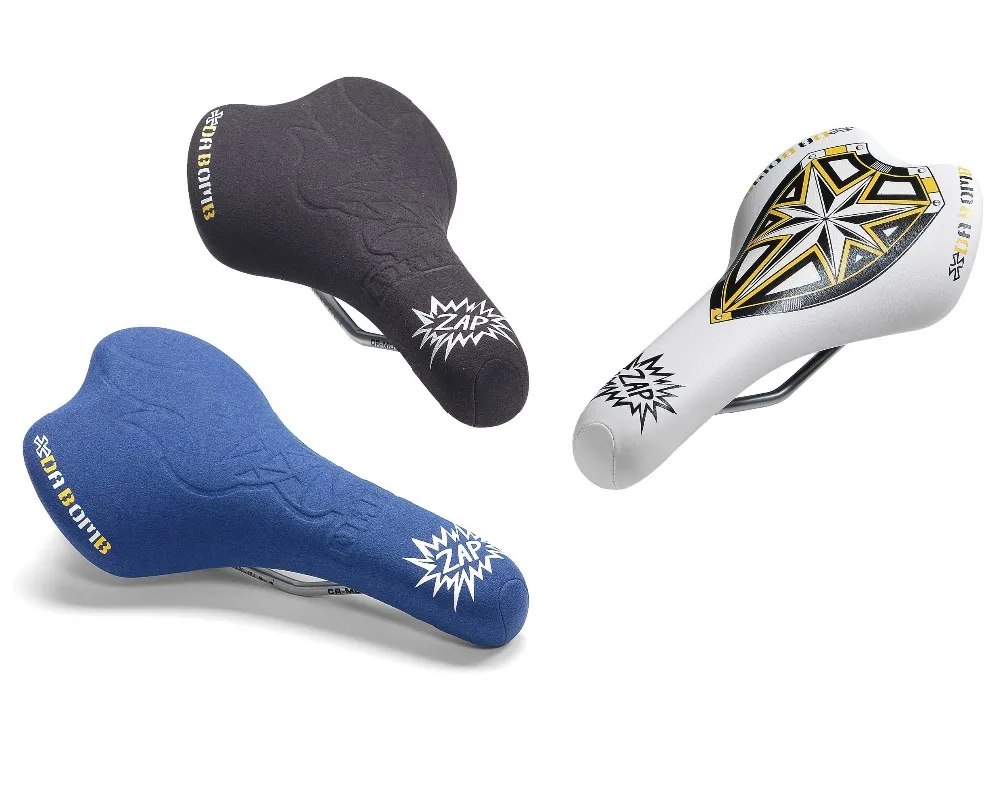 Free Shipping  On Sale DaBomb White PU MTB Bike Components Bicycle Saddle