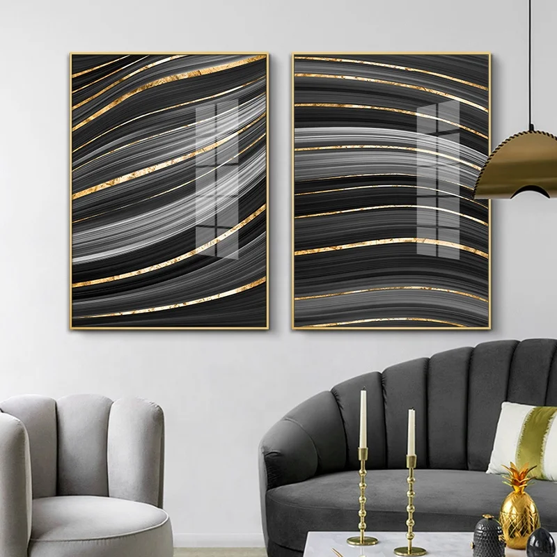 Modern Picture Print Art Work Wall Decor Artistic Painting With Aluminium Canvas Frame