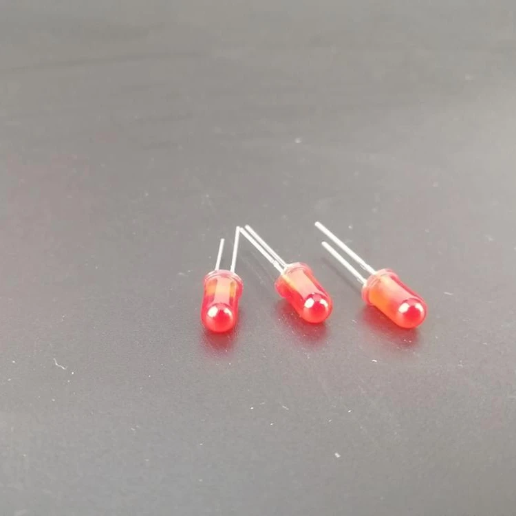 5mm red color Light Emitting Diodes round top led light  diode