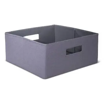 Fabric Big Storage Drawer With Grommet For Storage Cart In Grey
