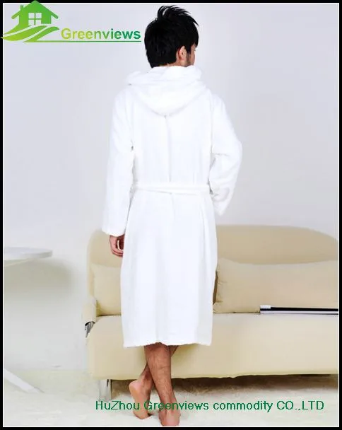 
Men Towelling cotton robe bathrobes terry soft long bath robes 