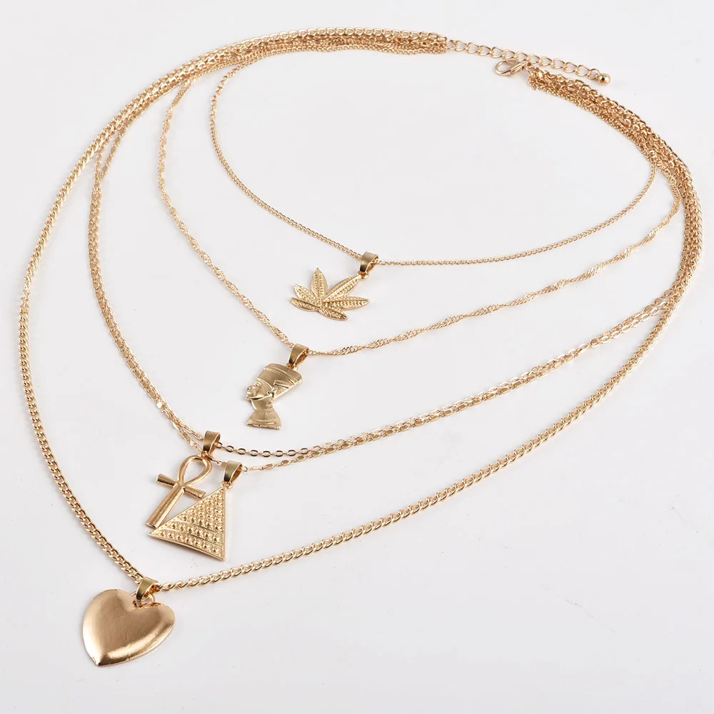 Fashion gold cross egypt necklace For Women N95166