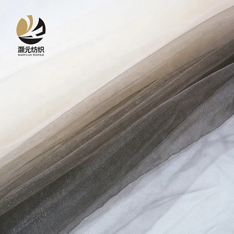 Customized color gradient color army green printed bridal nylon tulle mesh fabric