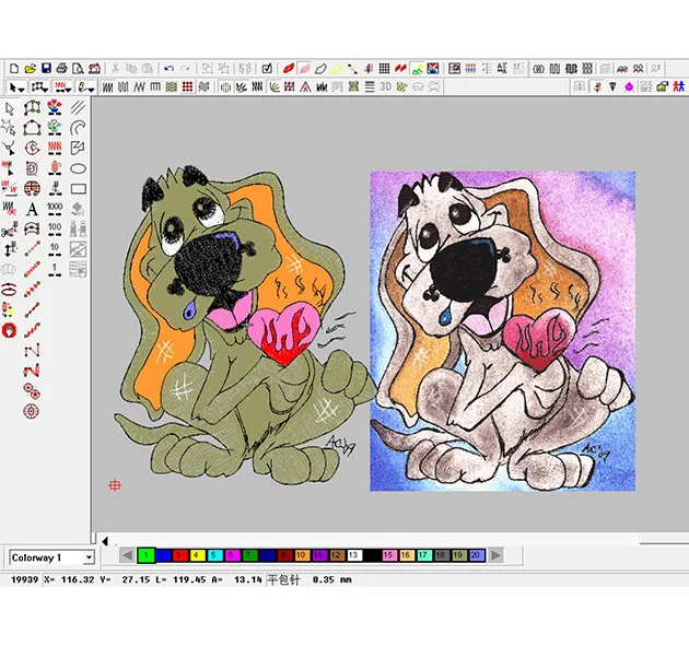 
Senior Designer Fast High-quality Tajima Profession Office Embroidery Digitizing Tape 