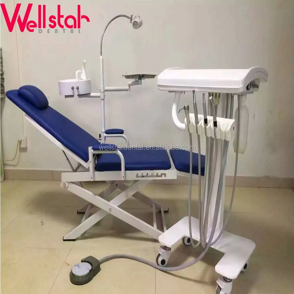 Hot sales!!!Folding Dental chair dental chair with suction unit/portable dental unit chair