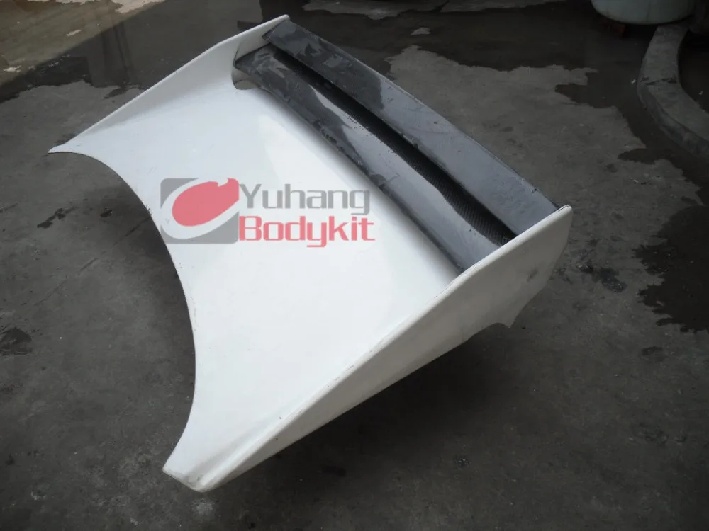 Carbon Fiber/Fiber Glass Rear Spoiler Wing Fit For CF/FRP Skyline R34 GTR GTT VS GT Style CF Blade and FRP Base