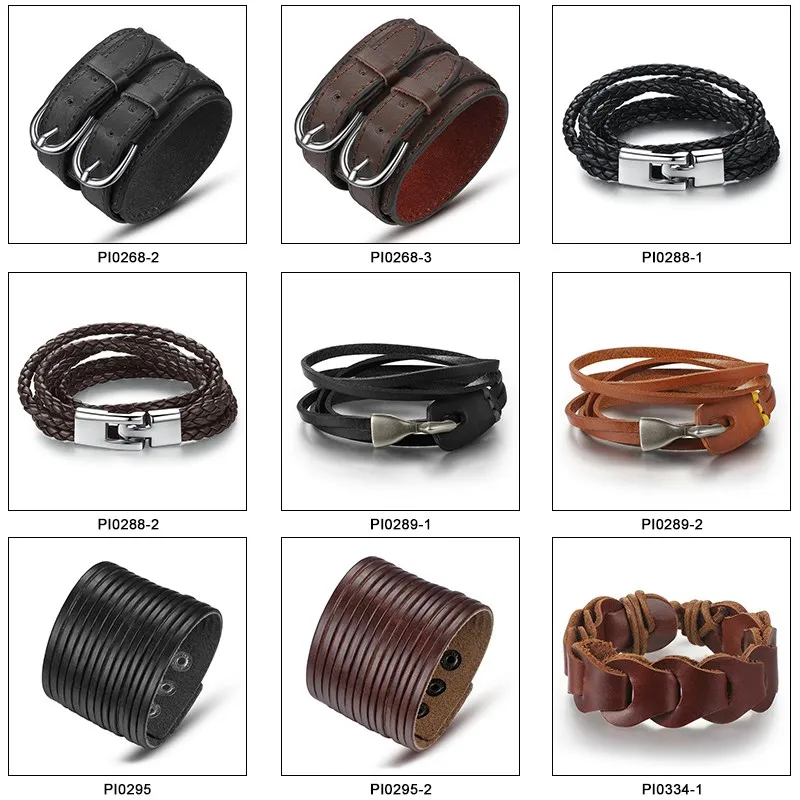 bulk handmade leather cord bracelet
