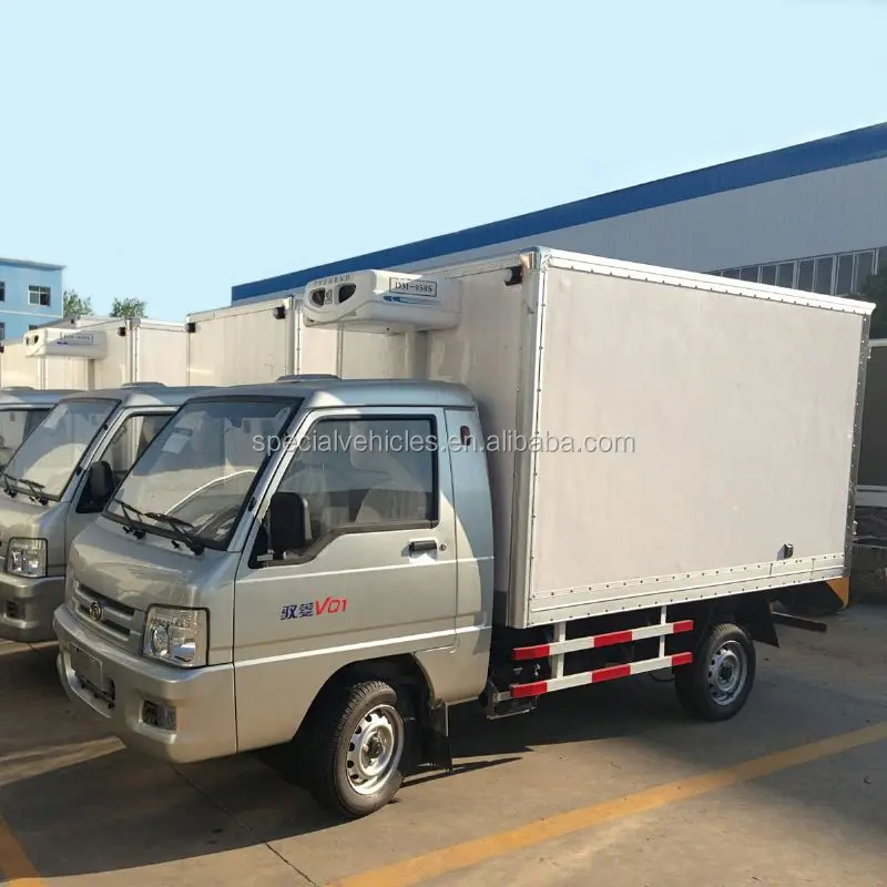 Mini refrigerator cold freezer transport truck 2.5 tonne GVW Refrigerated Box Vans for sale
