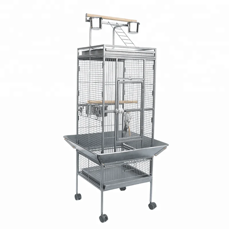 Wrought Iron Breeder Accessories Acrylic Finches Hanging Stand Folding For Birds Cages Big Breeding Flight Extra Large Bird Cage