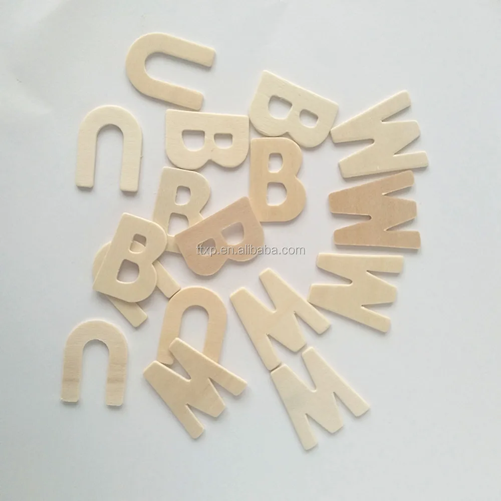 Wooden Letter and Sticker Box Set for Wood Crafts Wooden Boxes Wall Signs