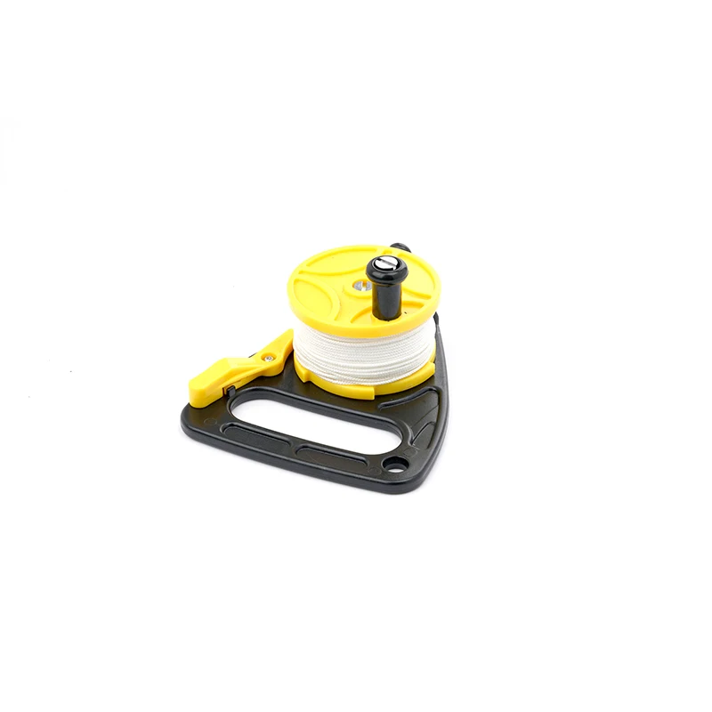 High Visibility White Line 270ft  plastic Scuba Diving Reel with finger Thumb Stopper
