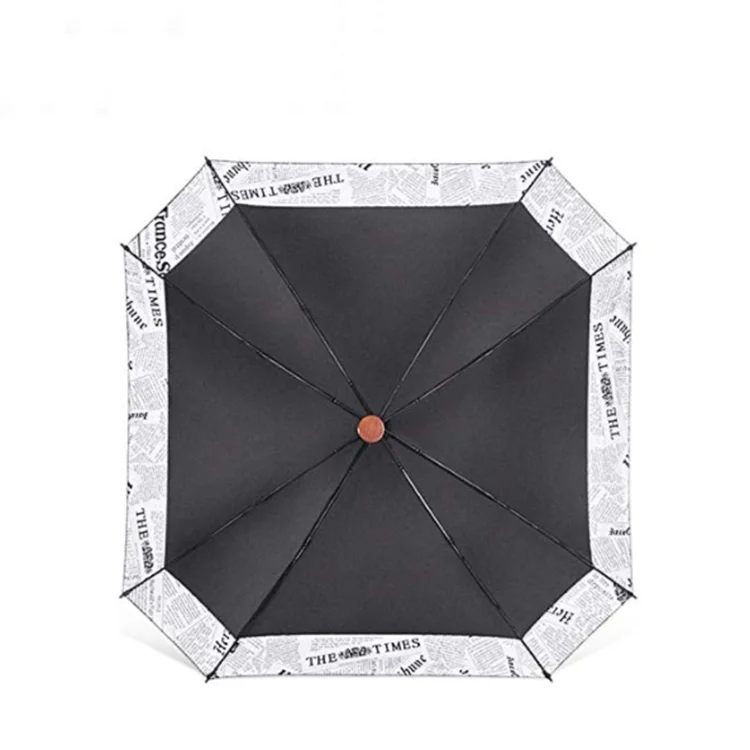 golf umbrella square shape for the rain factory wood handle large size auto open with logo custom print straight big umbrella