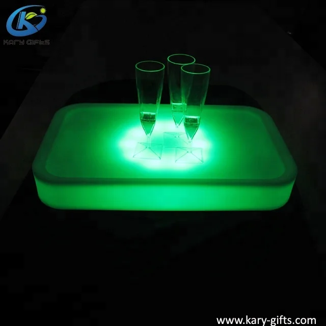 Rechargeable Party LED Acrylic Serving Bar Tray