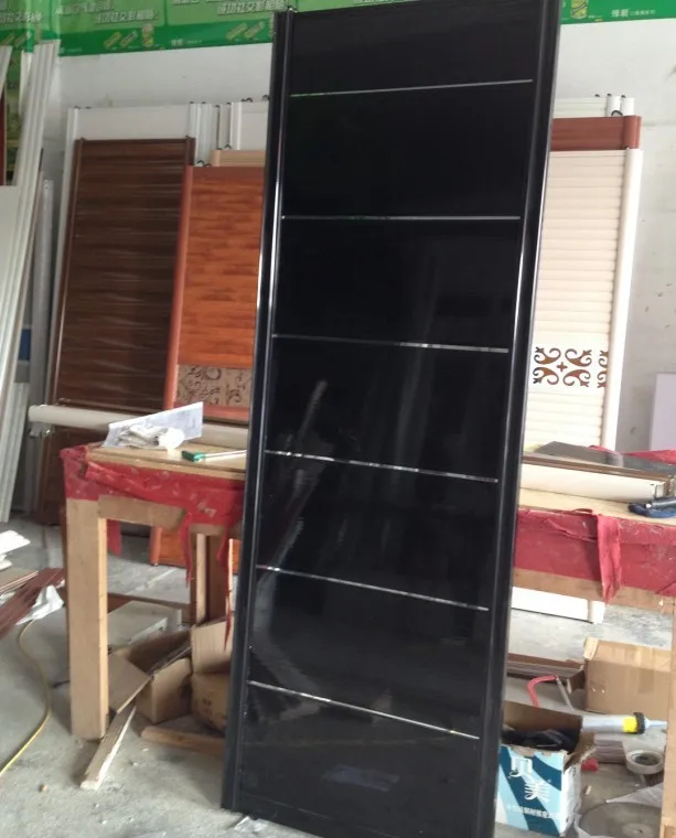 Cheap price wardrobe pvc sliding door for room closet door (TCB-300)