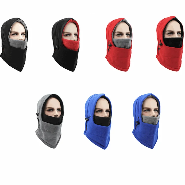 Winter Outdoor Fleece Multi-function Double Color Headgear Mask